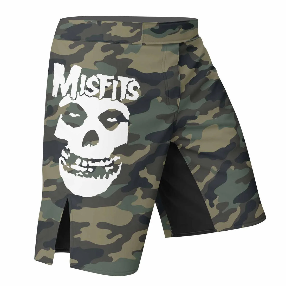 Misfits Camouflage Fight Shorts - right side mockup