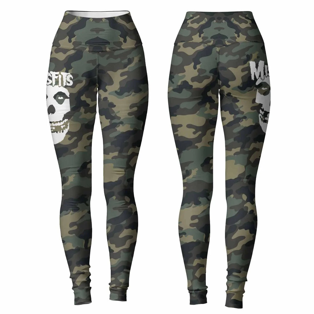Misfits Camouflage Women's Leggings - front and back view