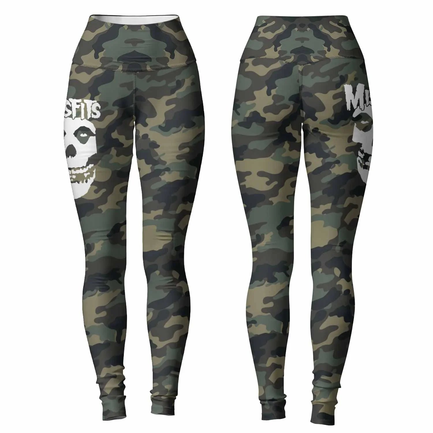 Misfits Camouflage Women's Leggings - front and back view