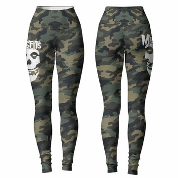 Misfits Camouflage Women's Leggings - front and back view