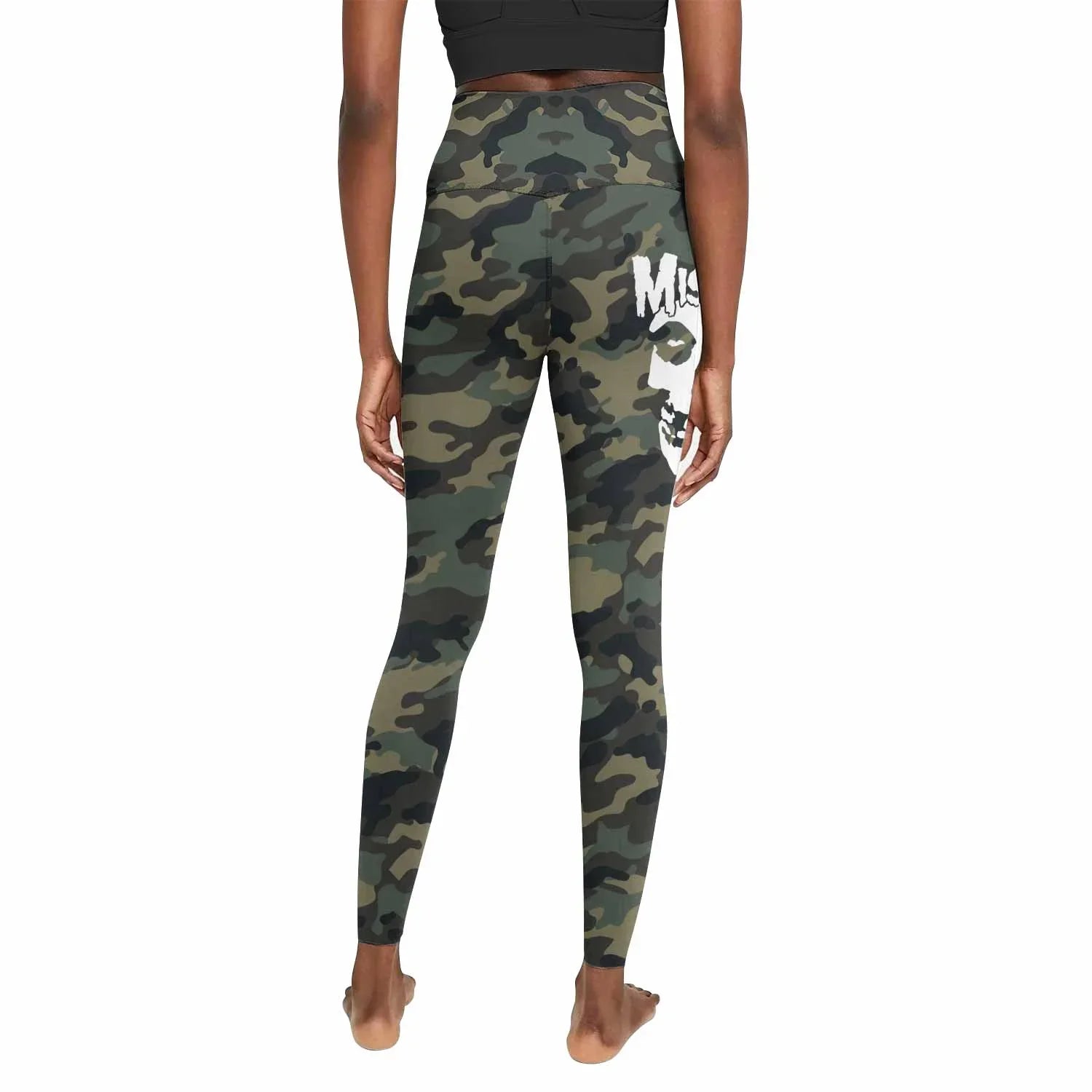 Misfits Camouflage Women's Leggings - back view mockup