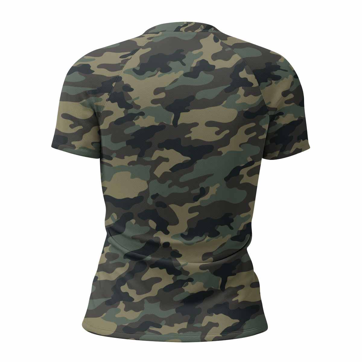 Misfits Camouflage Women's Rash Guard Short Sleeve - back view mockup