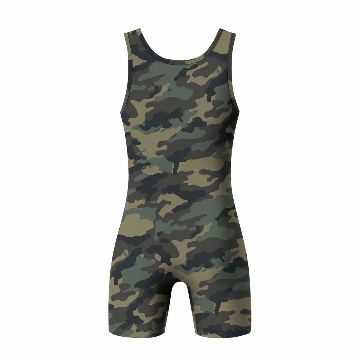Misfits Camouflage Wrestling Singlet - back view mockup