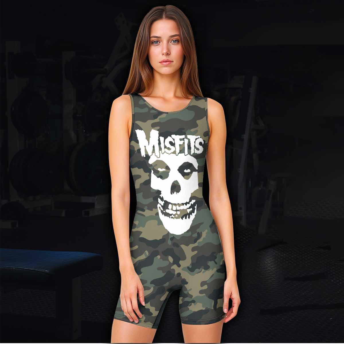 Misfits Camouflage Wrestling Singlet - women's lifestyle view