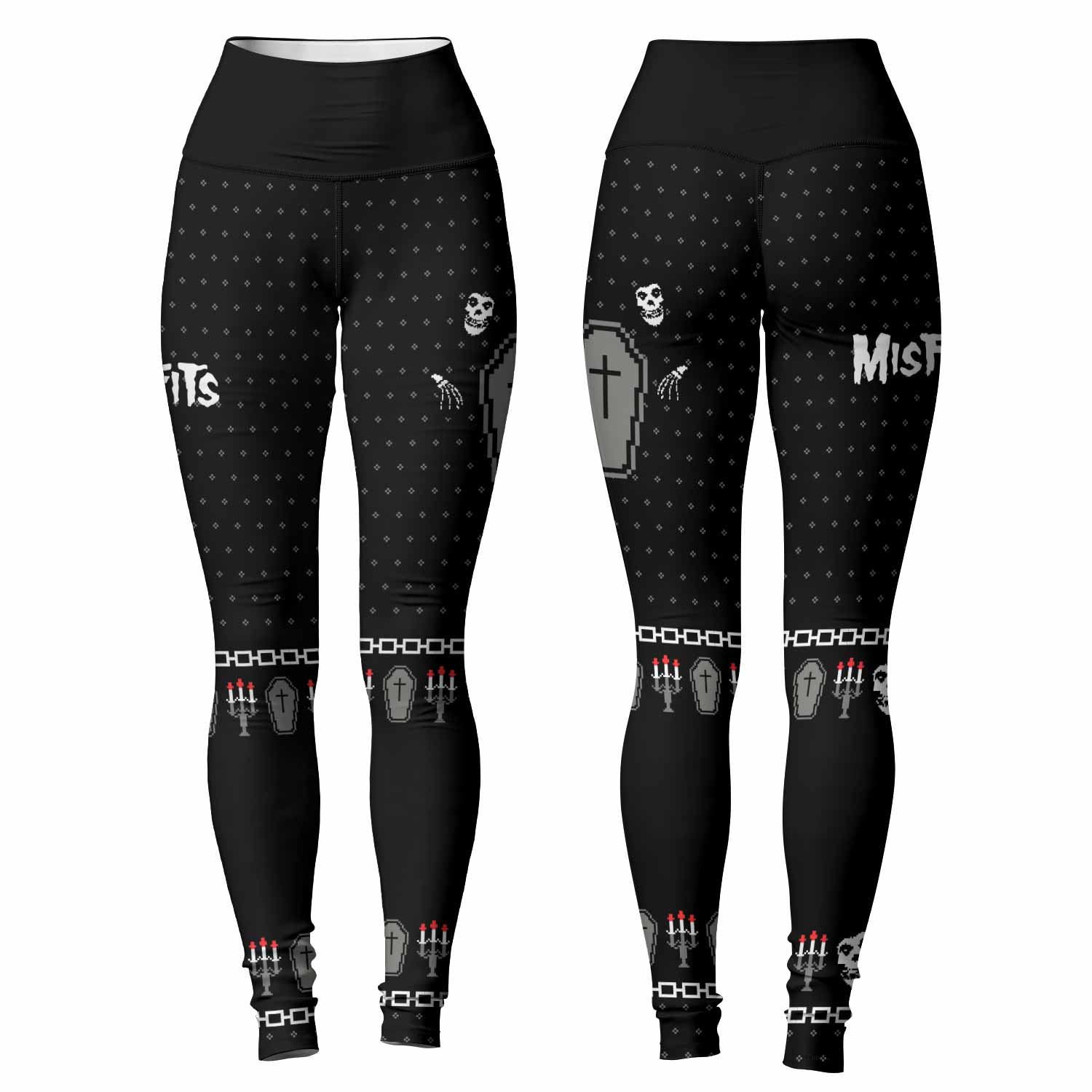 Misfits Christmas Women's Leggings - front and back view