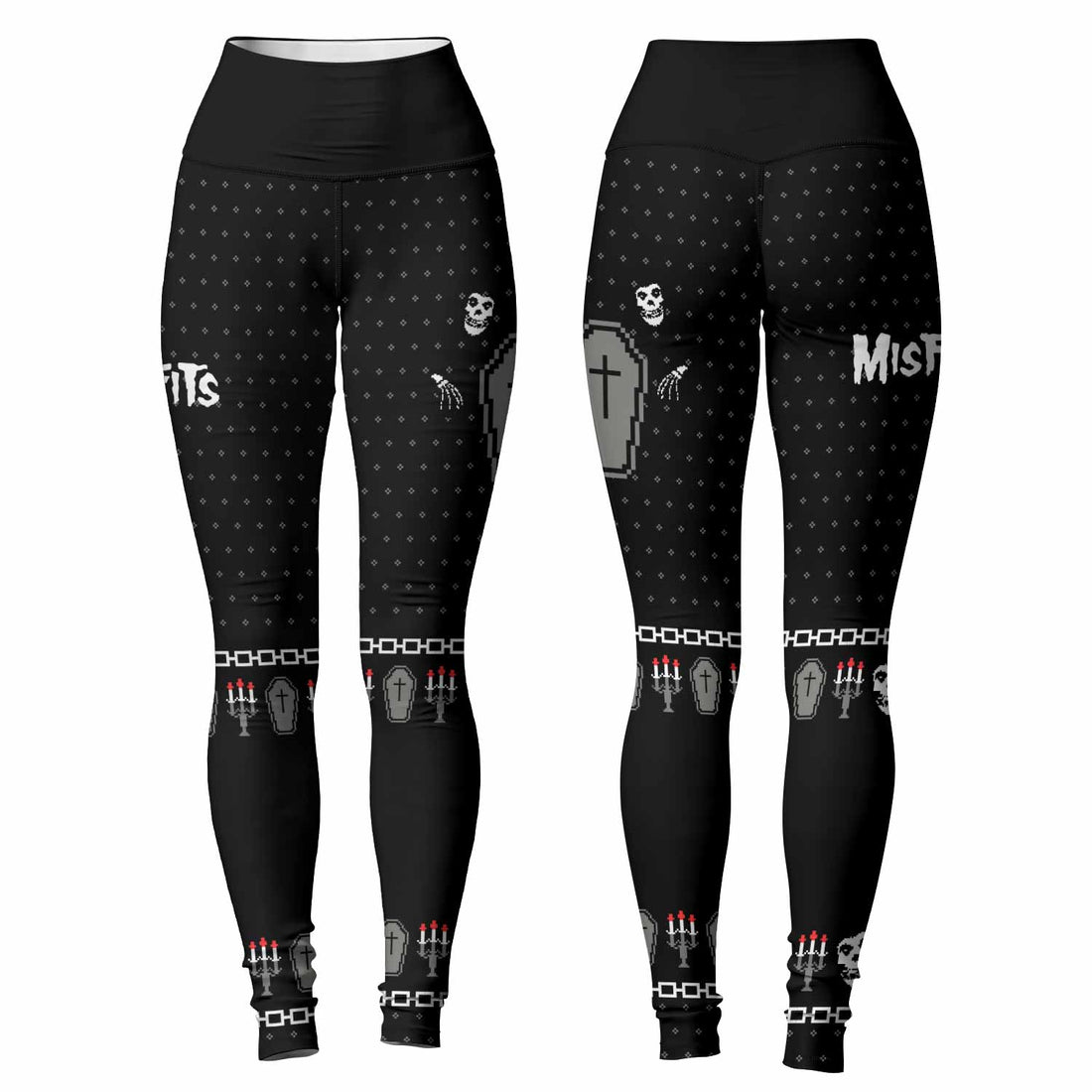 Misfits Christmas Women's Leggings - front and back view