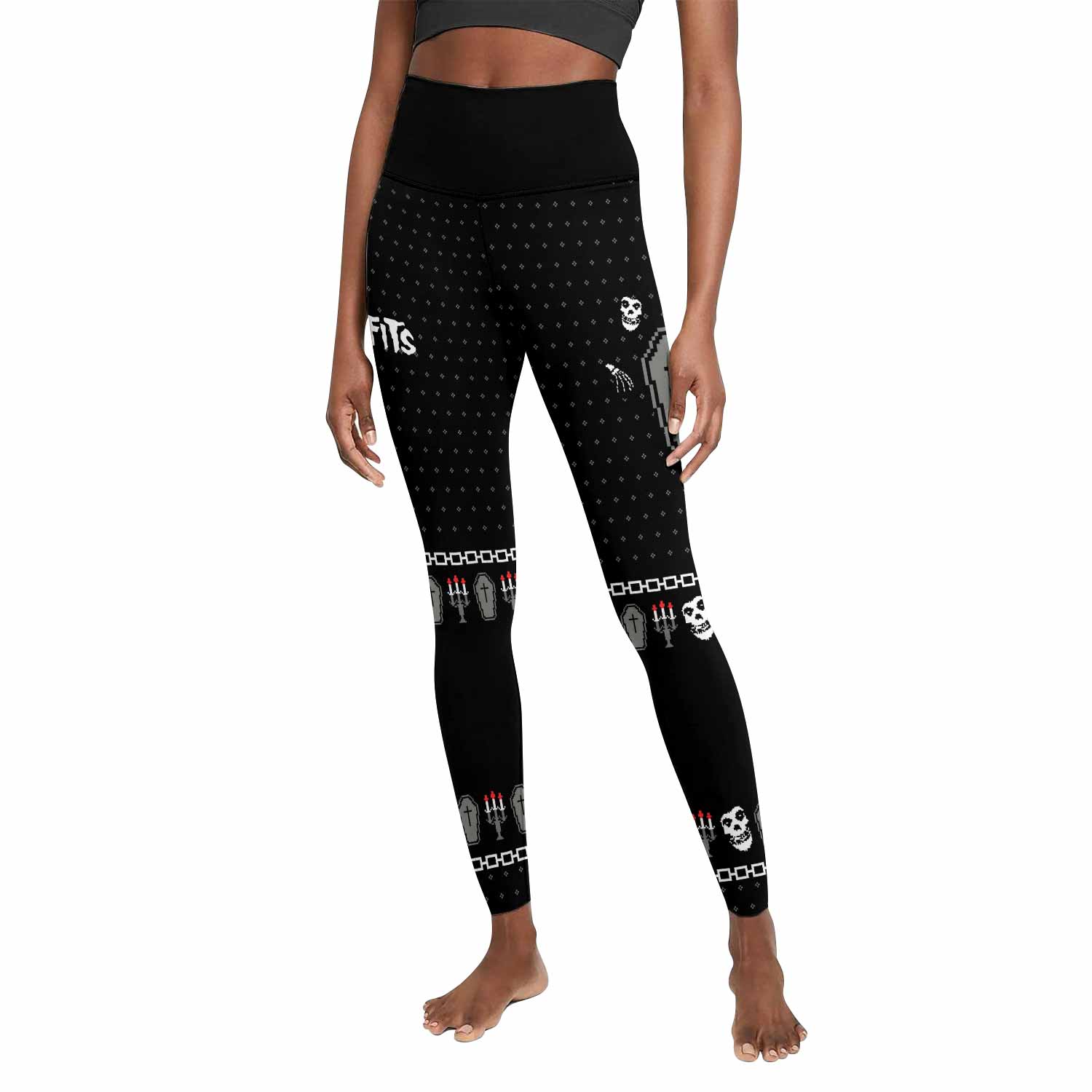 Misfits Christmas Women's Leggings - front view mockup