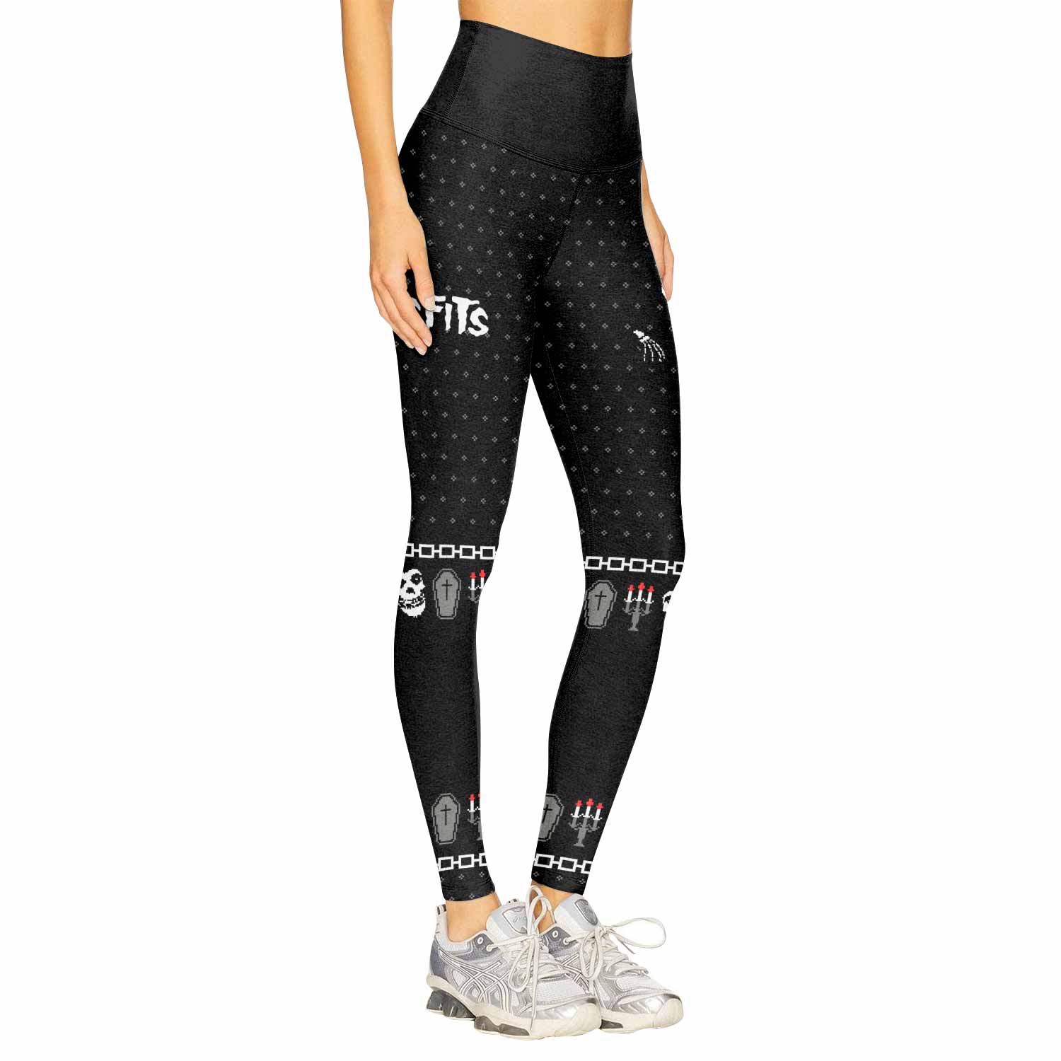 Misfits Christmas Women's Leggings - right side mockup