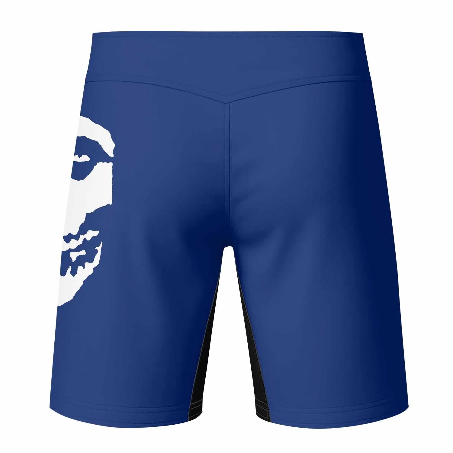 Misfits Skull Jiu-Jitsu - Blue Fight Shorts - back view mockup