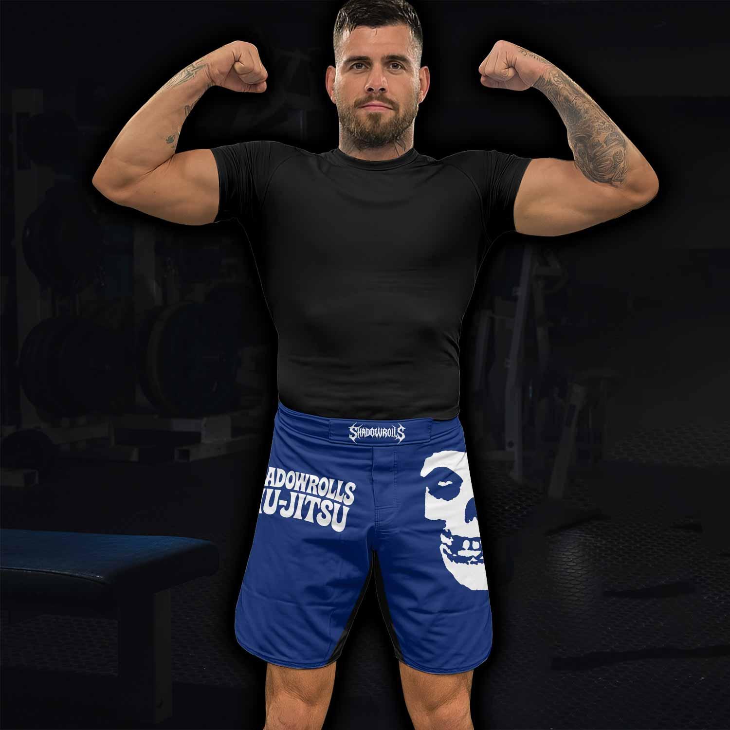 Misfits Skull Jiu-Jitsu - Blue Fight Shorts - lifestyle view