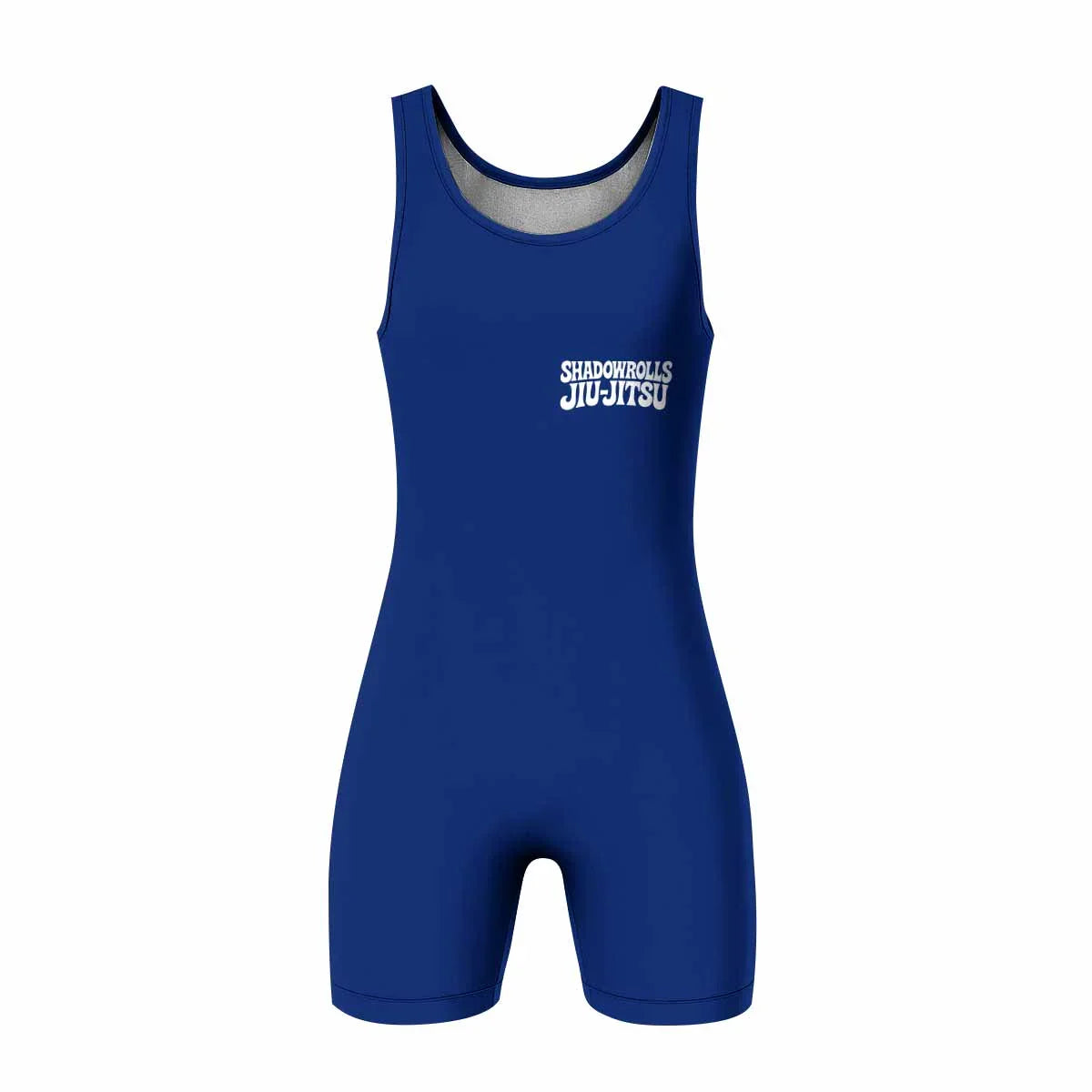 Misfits Skull Jiu-Jitsu - Blue Wrestling Singlet - front view mockup