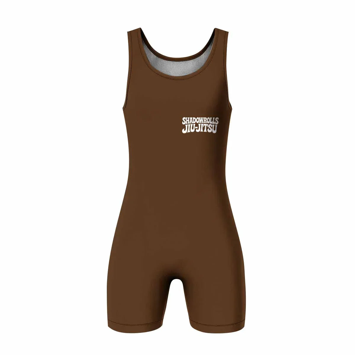 Misfits Skull Jiu-Jitsu - Brown Wrestling Singlet - front view mockup