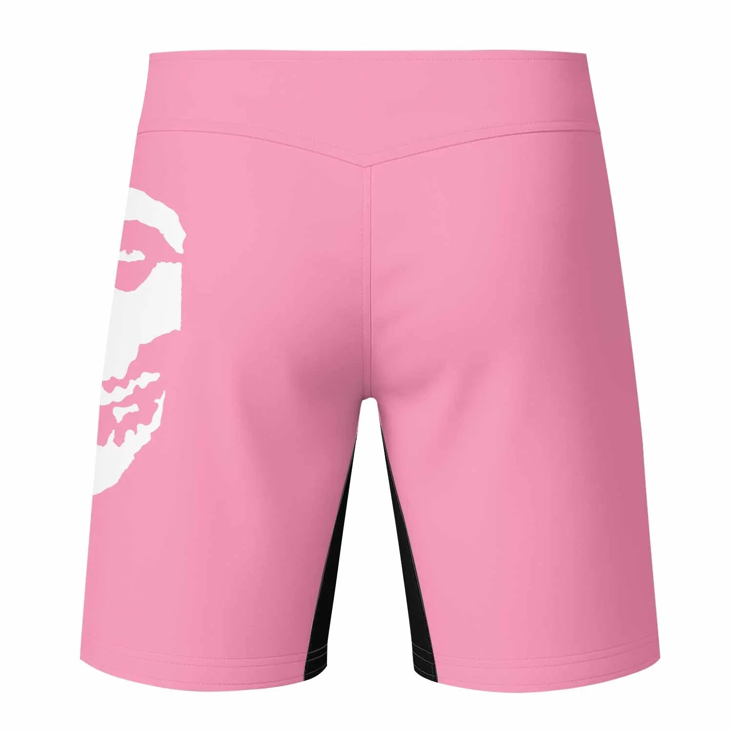 Misfits Skull Jiu-Jitsu - Pink Fight Shorts - back view mockup