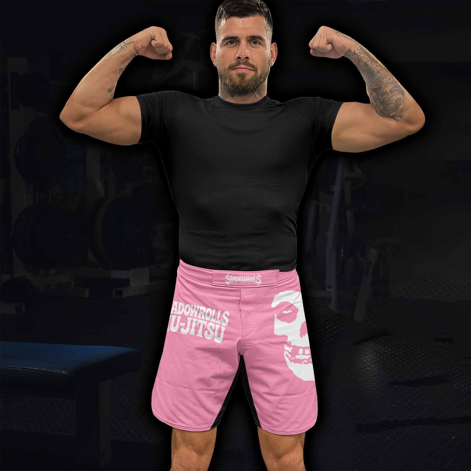 Misfits Skull Jiu-Jitsu - Pink Fight Shorts - lifestyle view