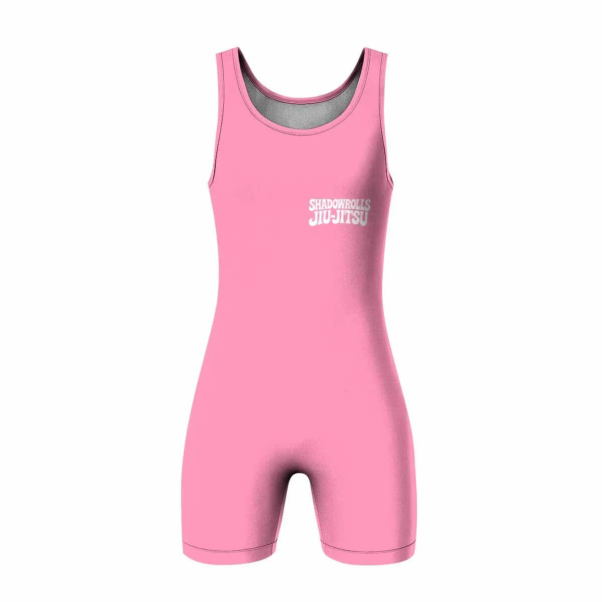 Misfits Skull Jiu-Jitsu - Pink Wrestling Singlet - front view mockup