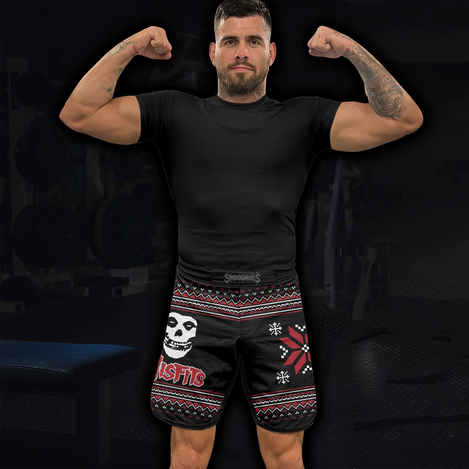 Misfits Skull Punk Rock Band Mixed Martial Arts Shorts - lifestyle view