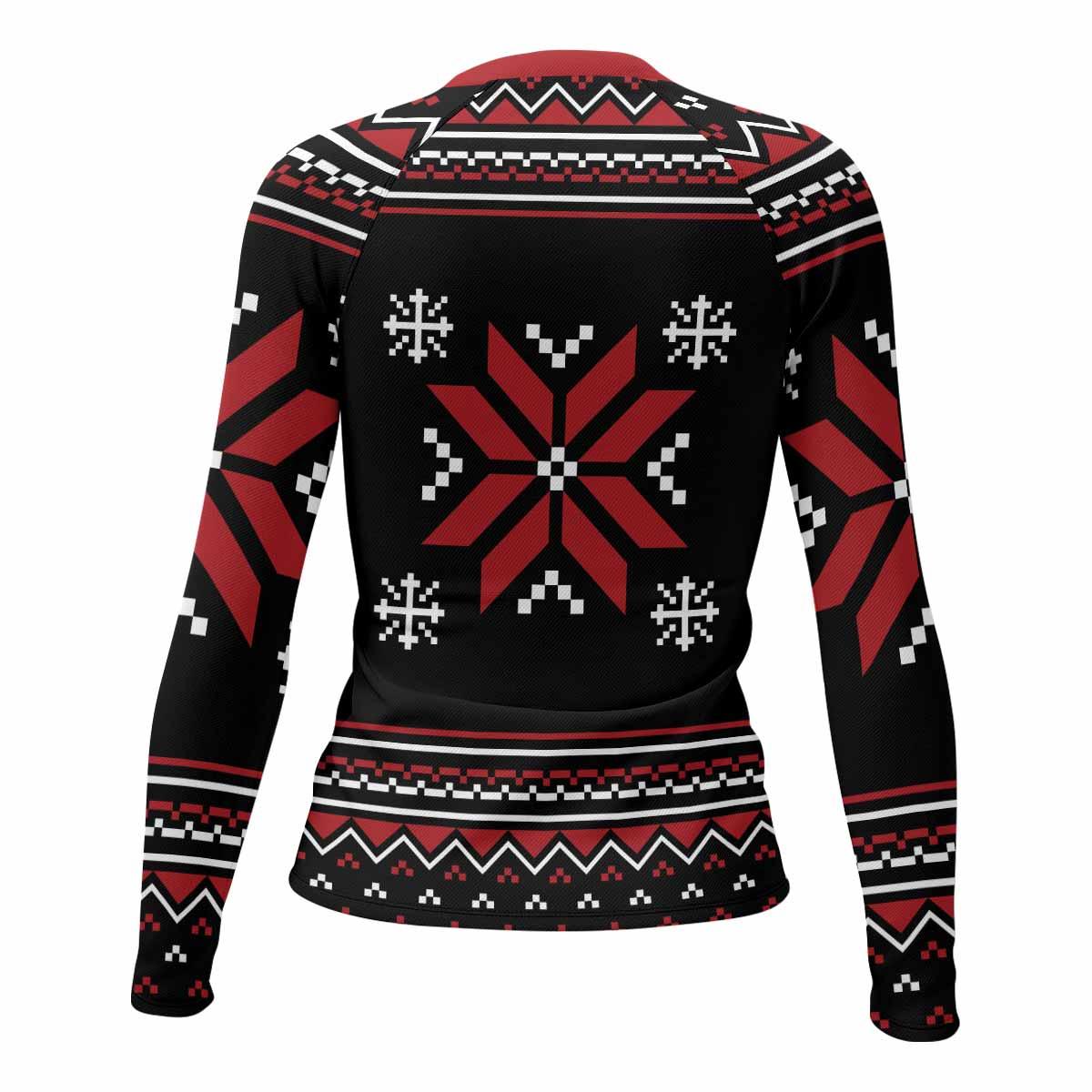 Misfits Skull Punk Rock Band Women's Rash Guard Long Sleeve - back view mockup