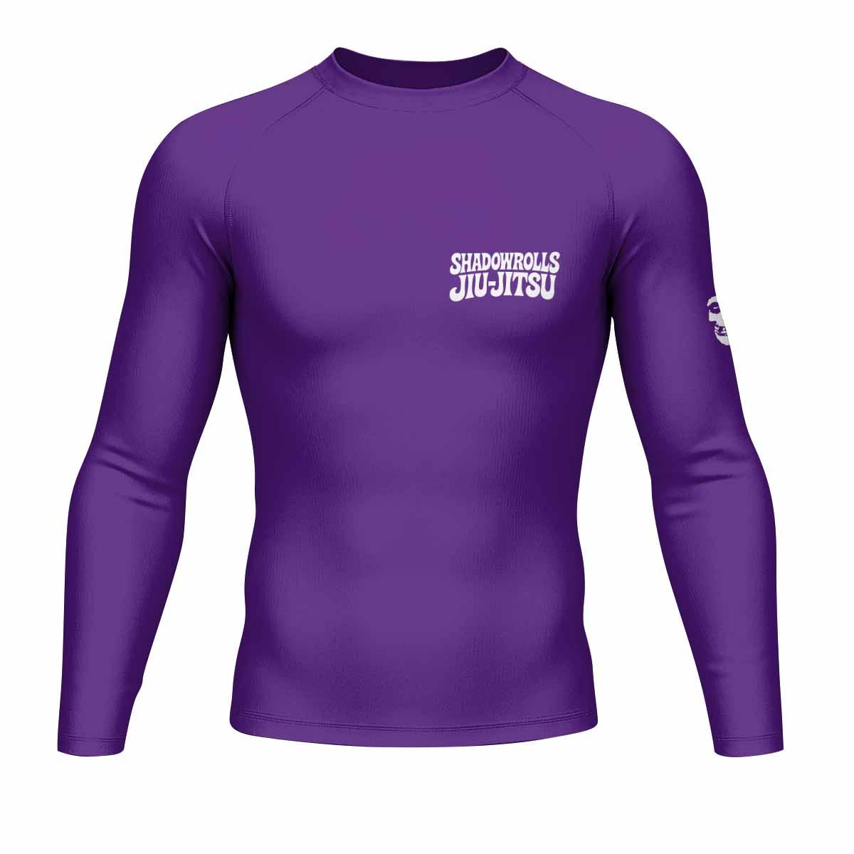 Misfits Skull Jiu-Jitsu - Purple Men's Rash Guard Long Sleeve - front view mockup