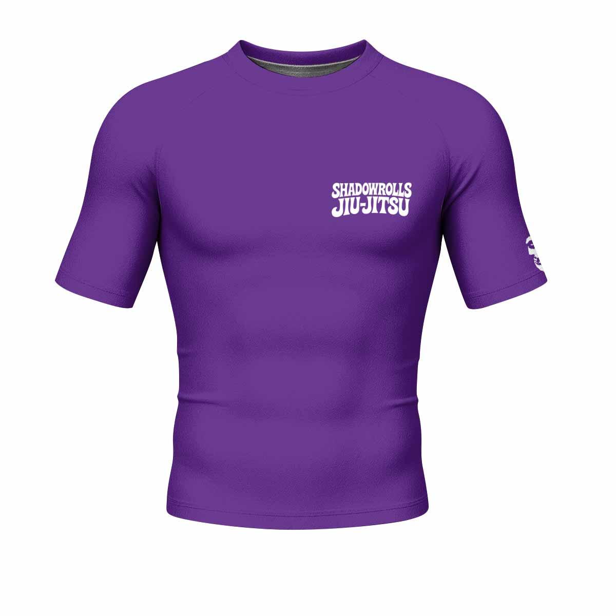 Misfits Skull Jiu-Jitsu - Purple Men's Rash Guard Short Sleeve - front view mockup