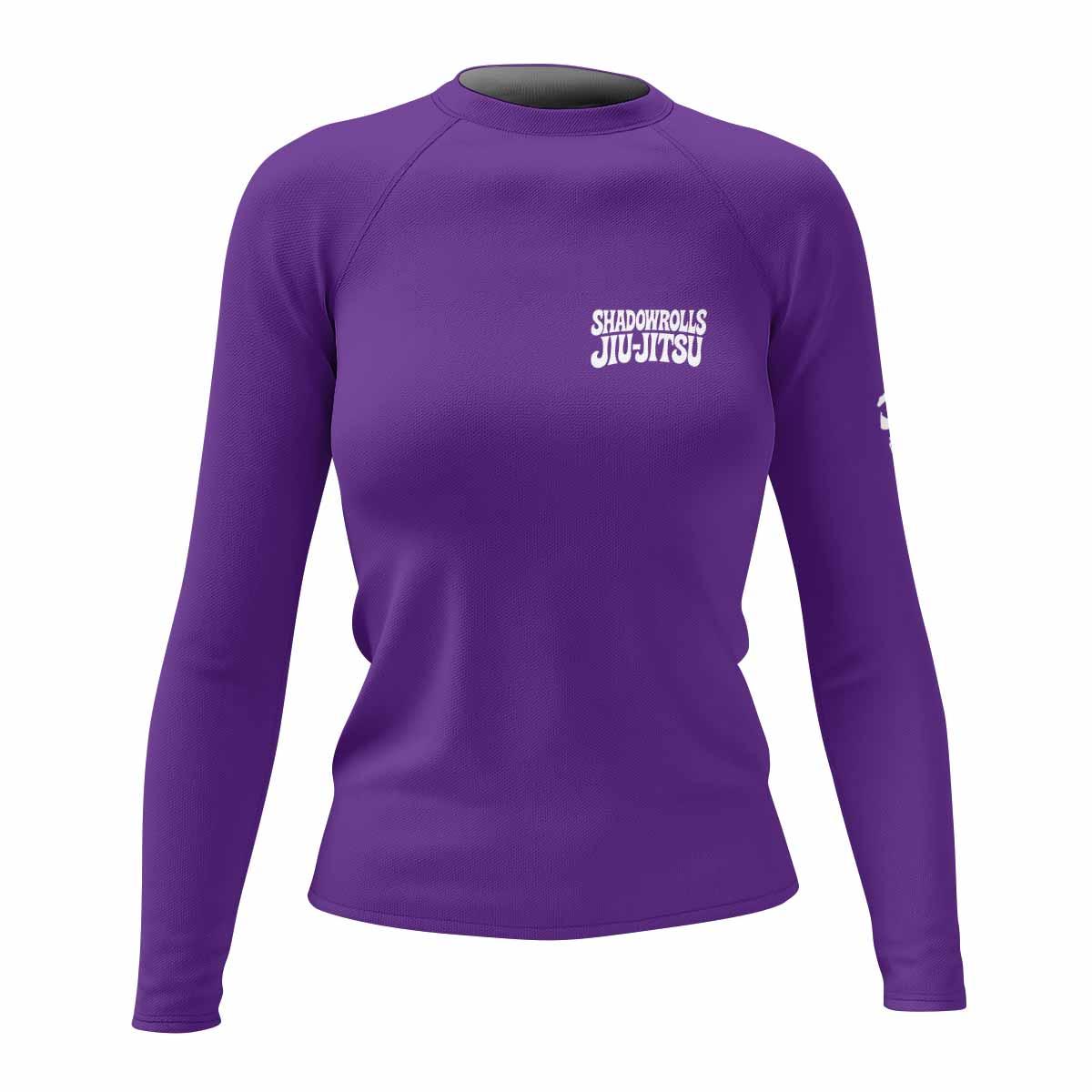 Misfits Skull Jiu-Jitsu - Purple Women's Rash Guard Long Sleeve - front view mockup