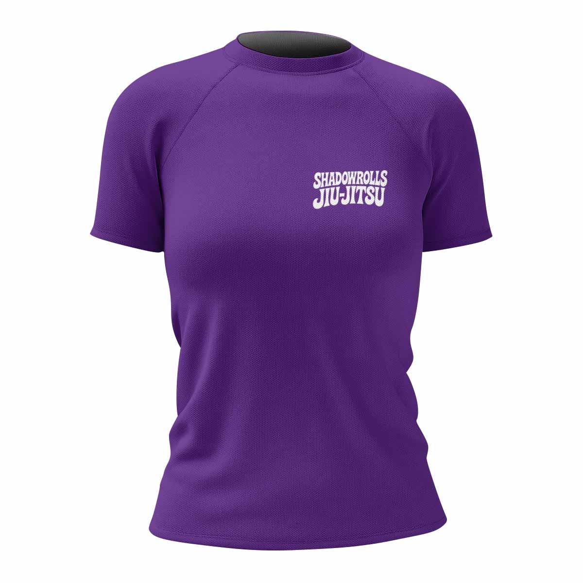 Misfits Skull Jiu-Jitsu - Purple Women's Rash Guard Short Sleeve - front view mockup