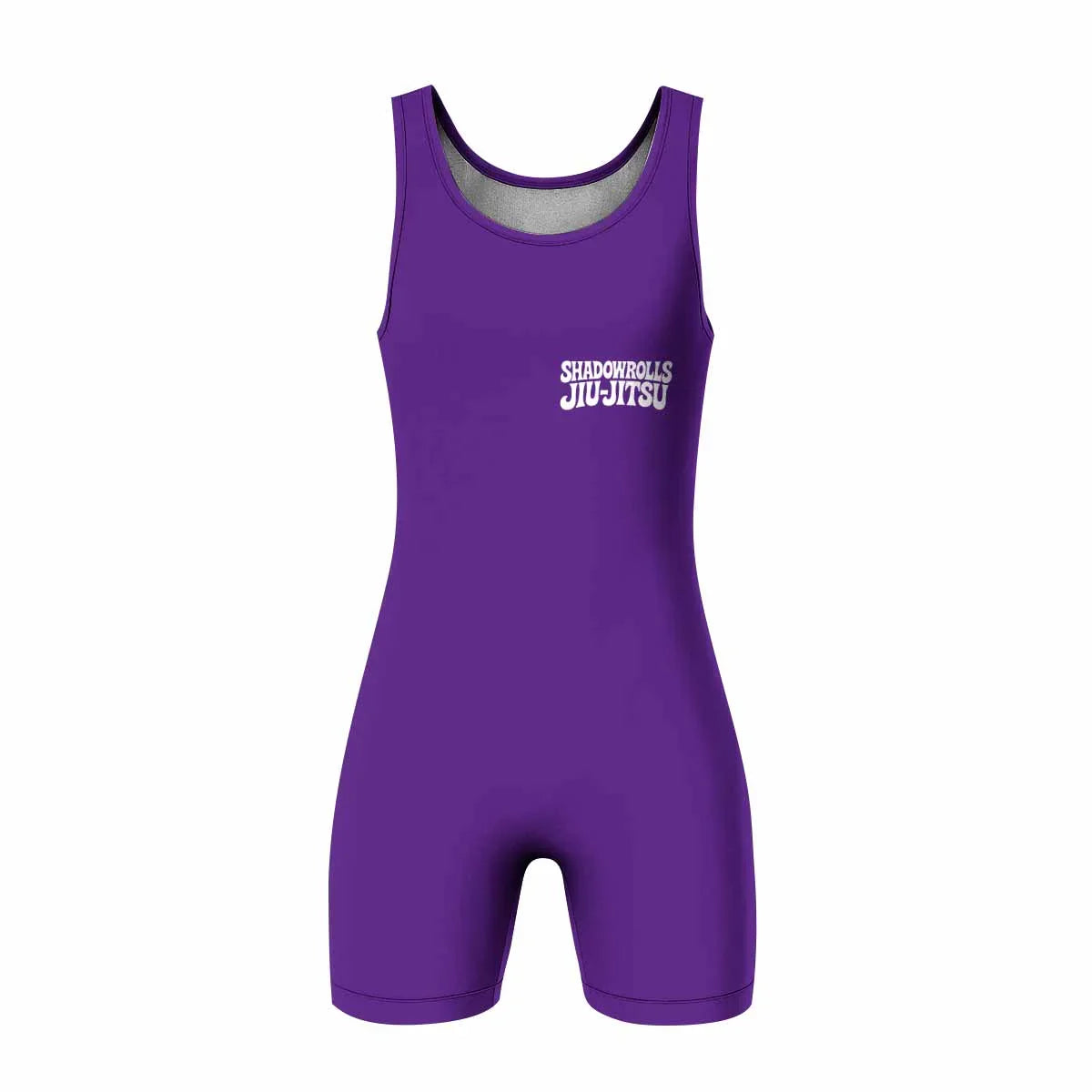 Misfits Skull Jiu-Jitsu - Purple Wrestling Singlet - front view mockup