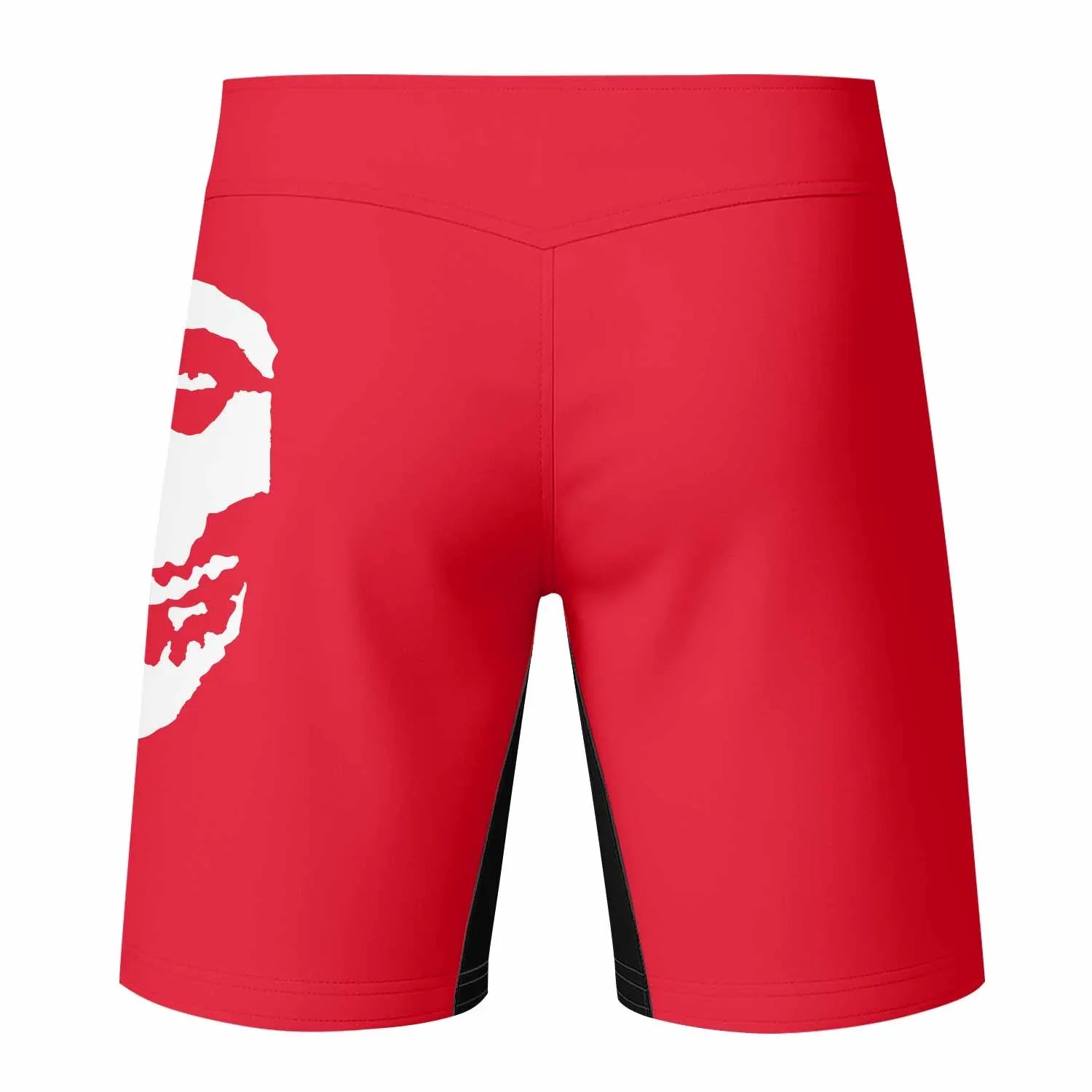 Misfits Skull Jiu-Jitsu - Red Fight Shorts - back view mockup