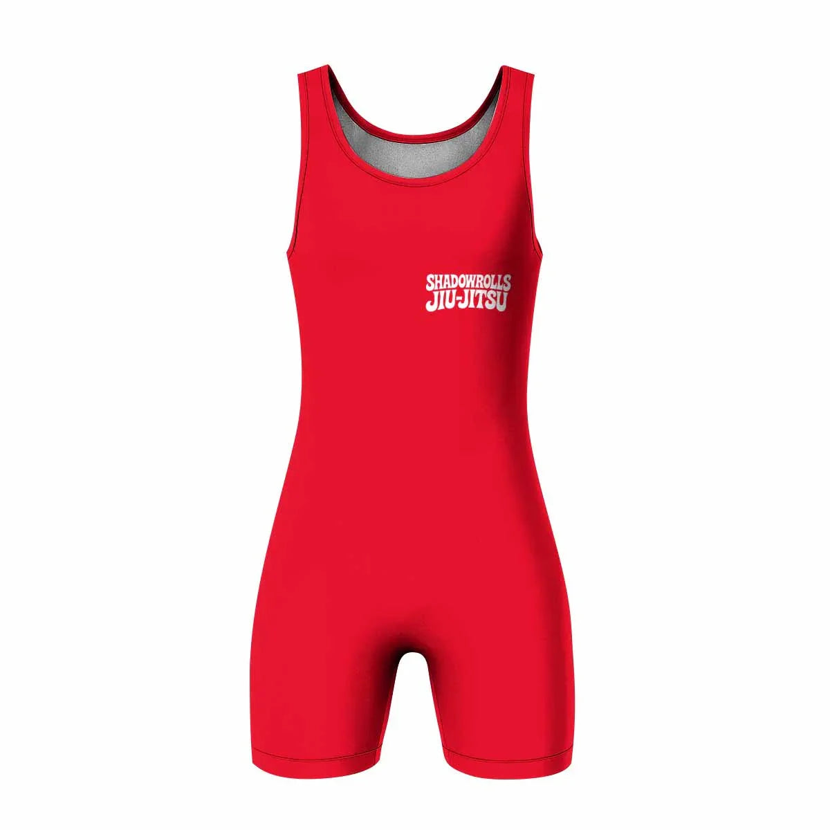 Misfits Skull Jiu-Jitsu - Red Wrestling Singlet - front view mockup