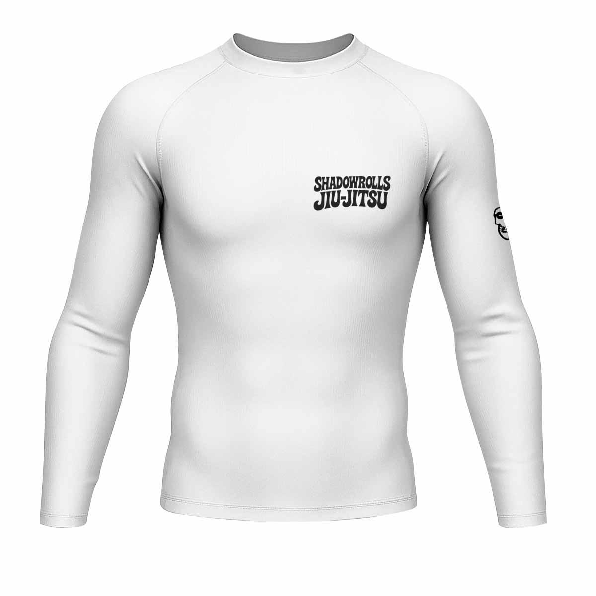 Misfits Skull Jiu-Jitsu - White  Men's Rash Guard Long Sleeve - front view mockup