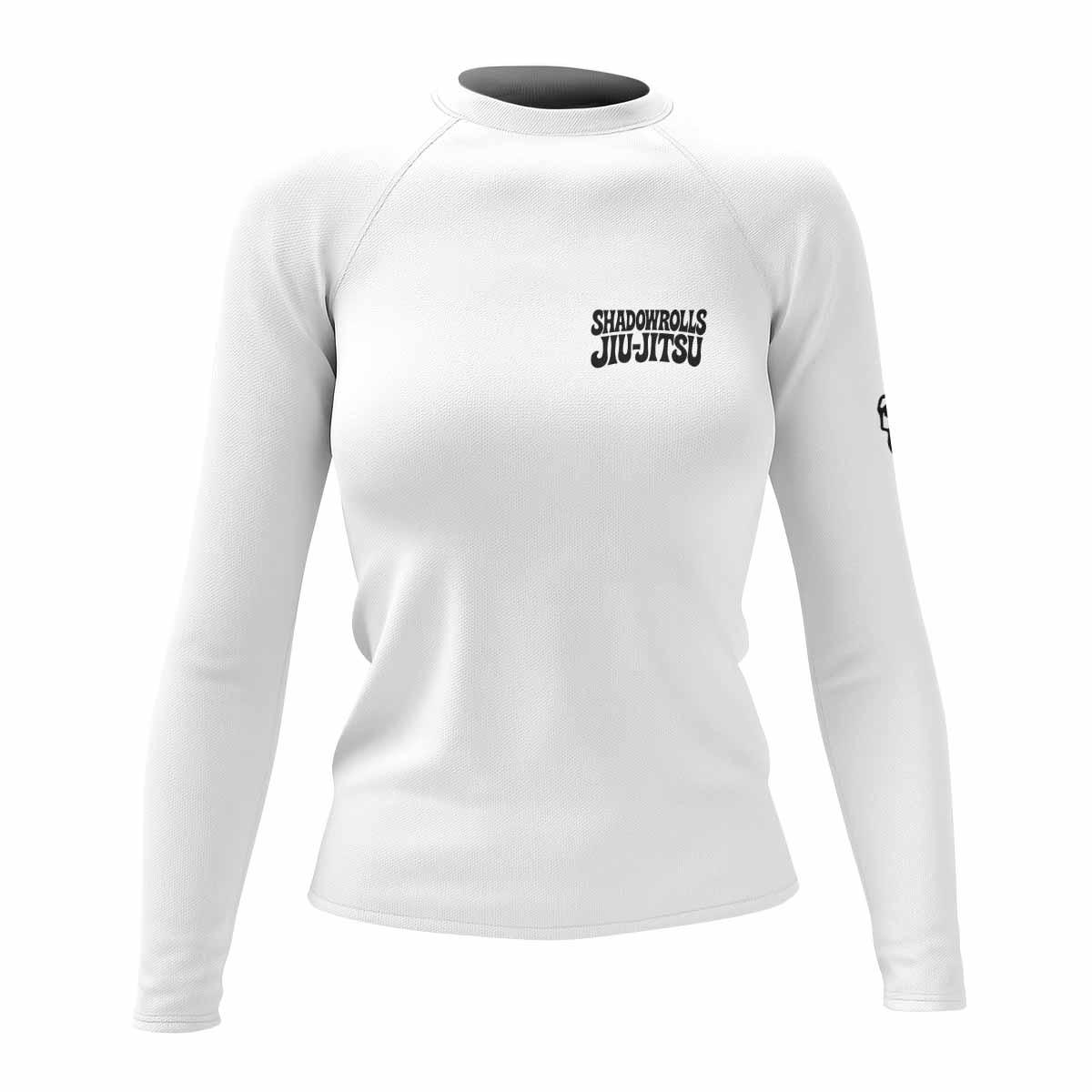 Misfits Skull Jiu-Jitsu - White  Women's Rash Guard Long Sleeve - front view mockup