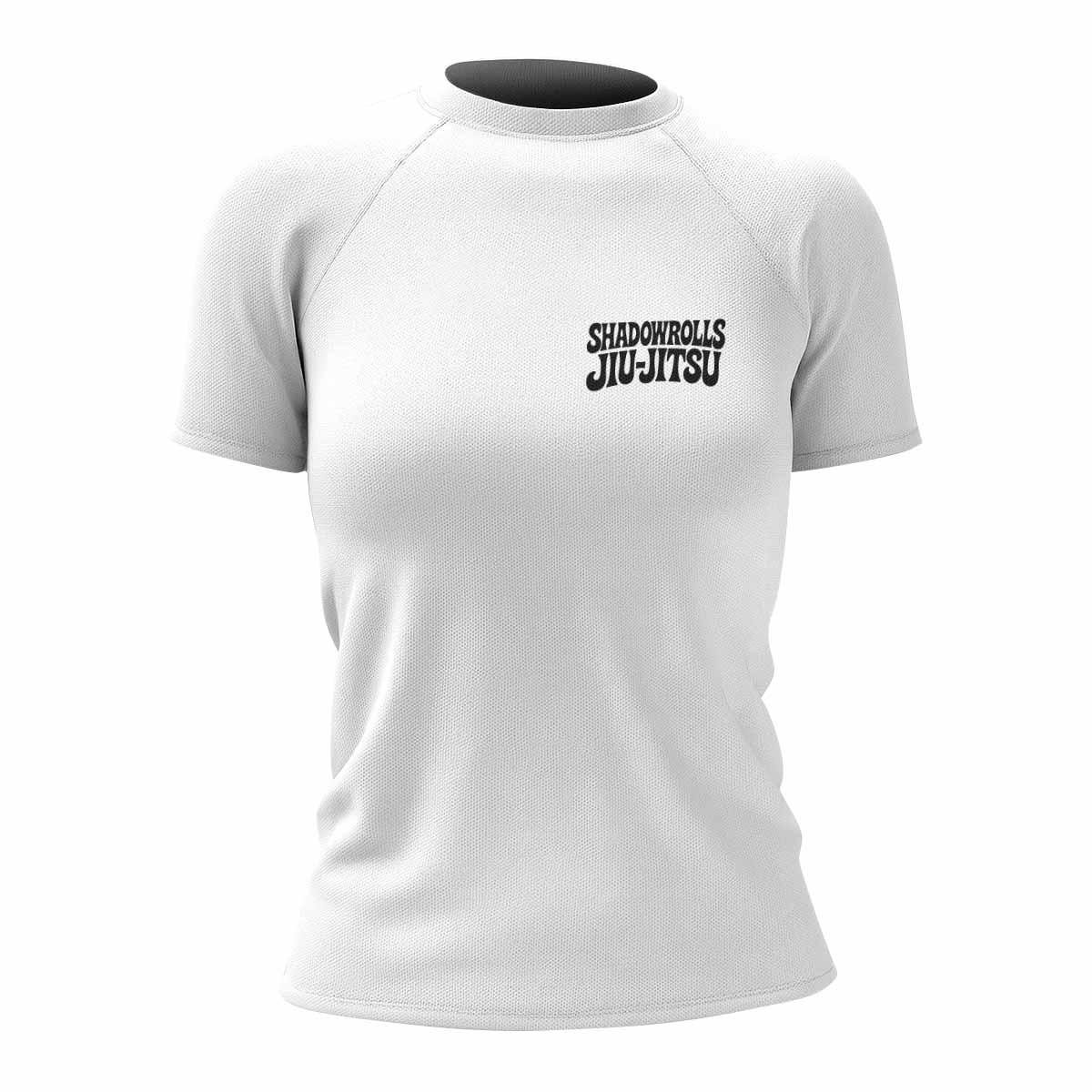 Misfits Skull Jiu-Jitsu - White  Women's Rash Guard Short Sleeve - front view mockup