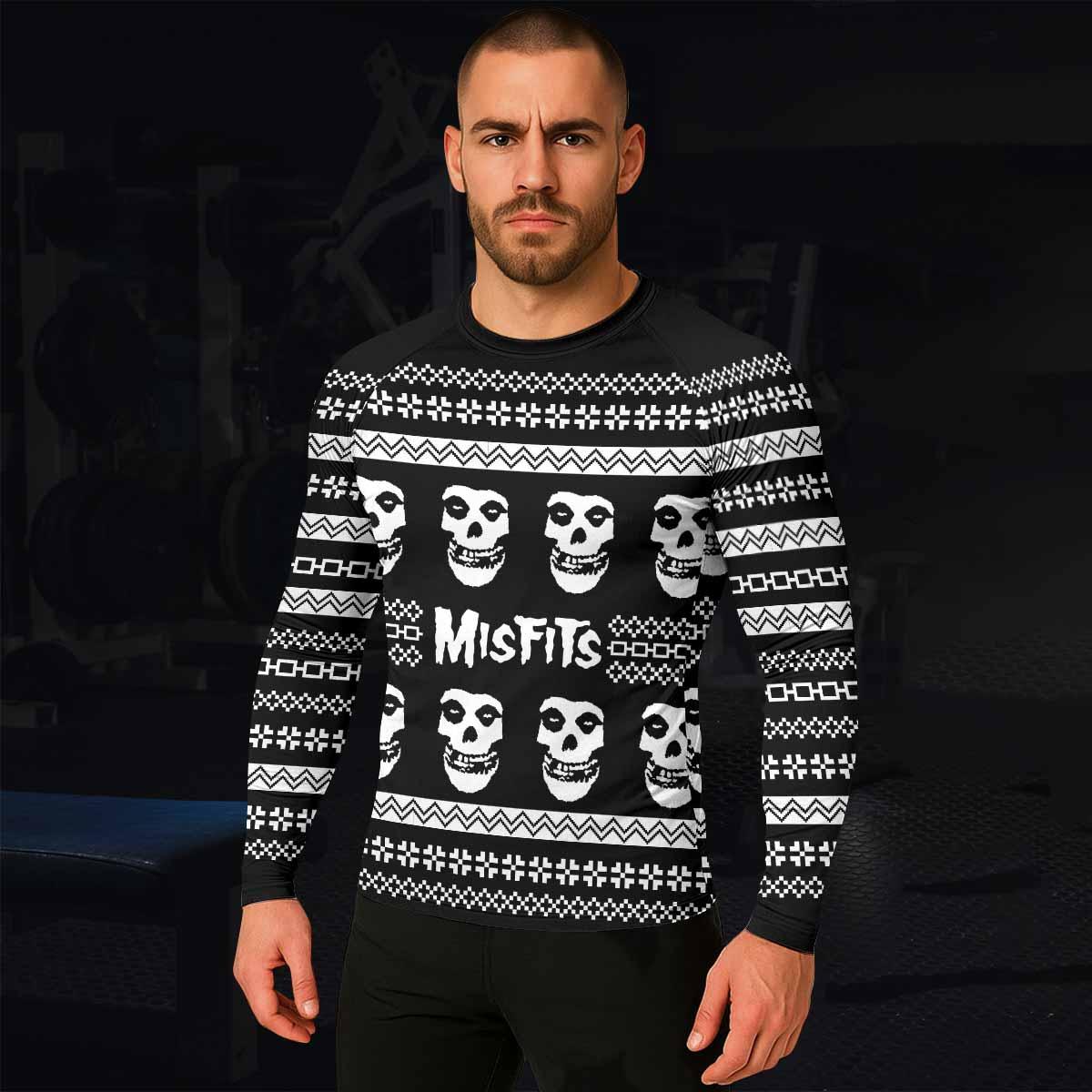 Misfits Ugly Men's Rash Guard Long Sleeve - lifestyle view