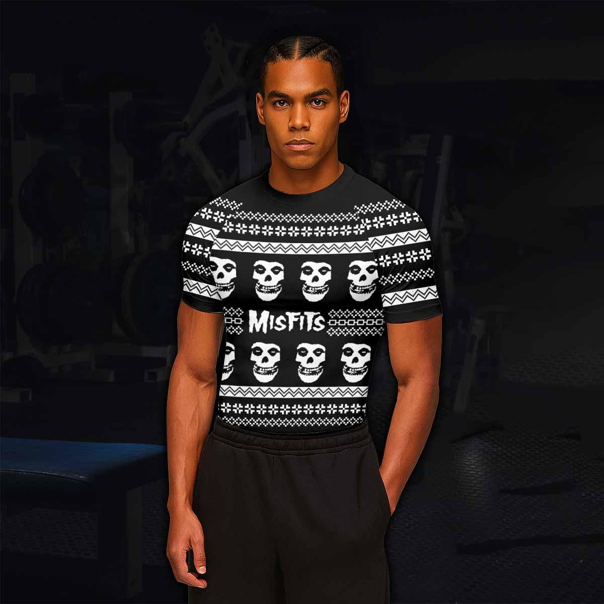 Misfits Ugly Men's Rash Guard Short Sleeve - lifestyle view