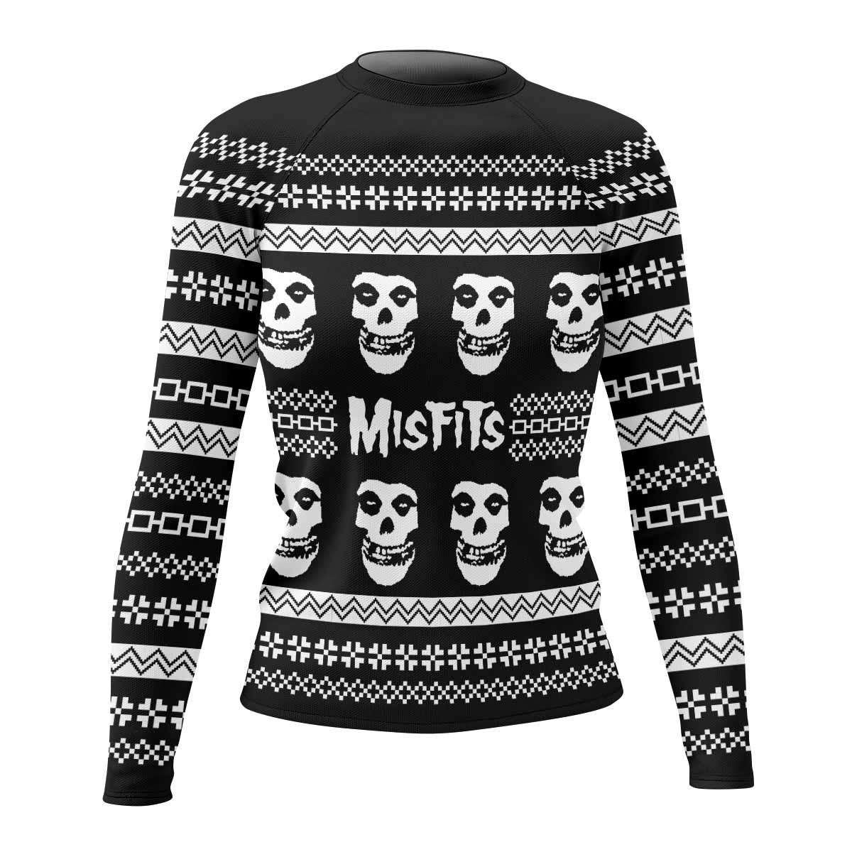 Misfits Ugly Women's Rash Guard Long Sleeve - front view mockup