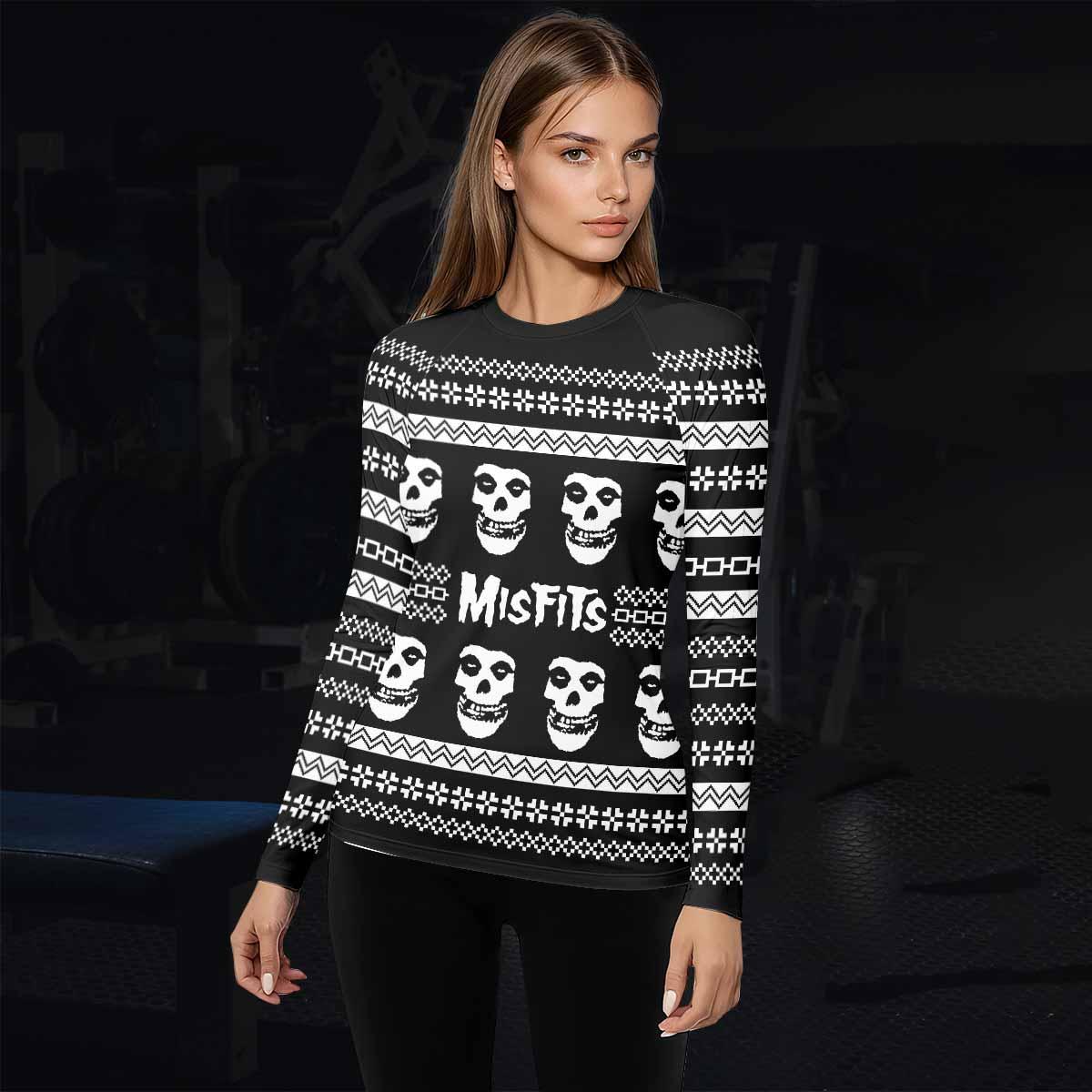 Misfits Ugly Women's Rash Guard Long Sleeve - lifestyle view