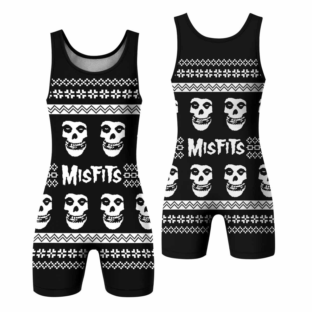 Misfits Ugly Wrestling Singlet - front and back view
