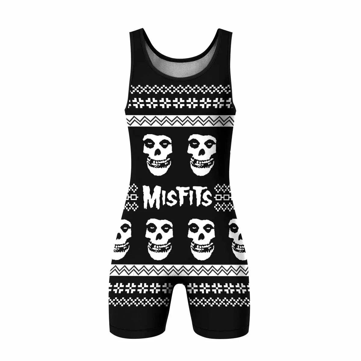 Misfits Ugly Wrestling Singlet - front view mockup