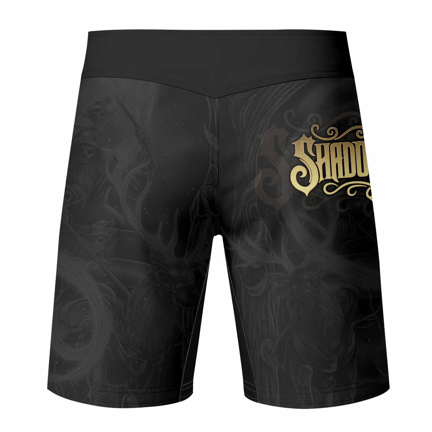 Moon Ritual Fight Shorts - back view mockup