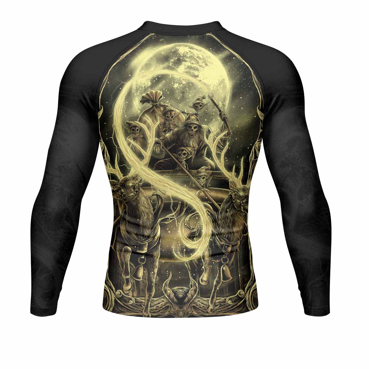 Moon Ritual Men's Rash Guard Long Sleeve - back view mockup 