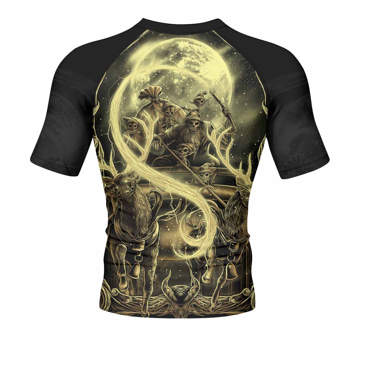 Moon Ritual Men's Rash Guard Short Sleeve - back view mockup 