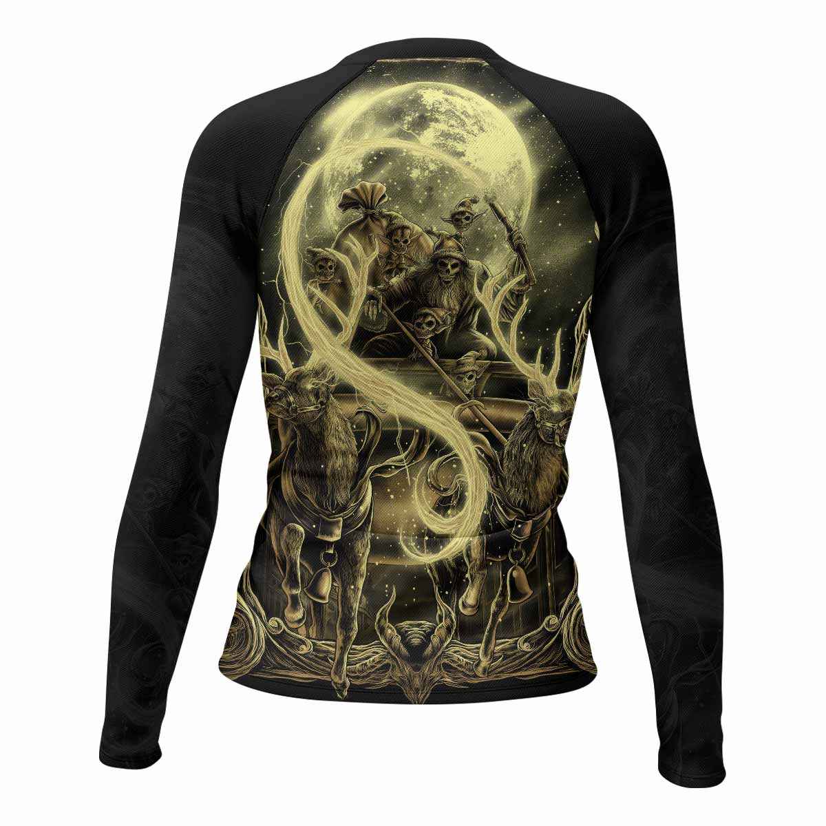 Moon Ritual Women's Rash Guard Long Sleeve - back view mockup 