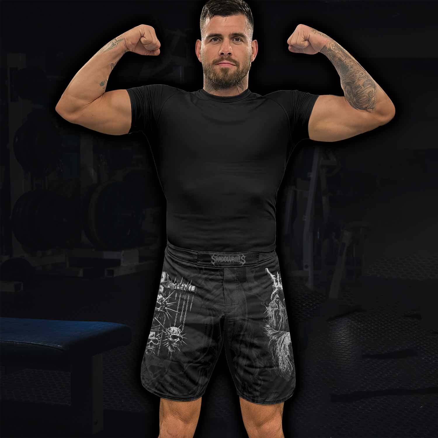 Necromancy Ritual Fight Shorts - lifestyle view