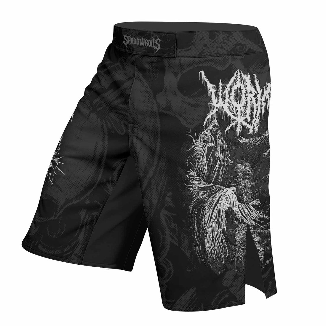 Necromancy Ritual Fight Shorts - right side mockup