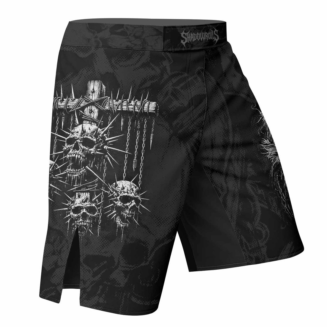 Necromancy Ritual Fight Shorts - right side mockup