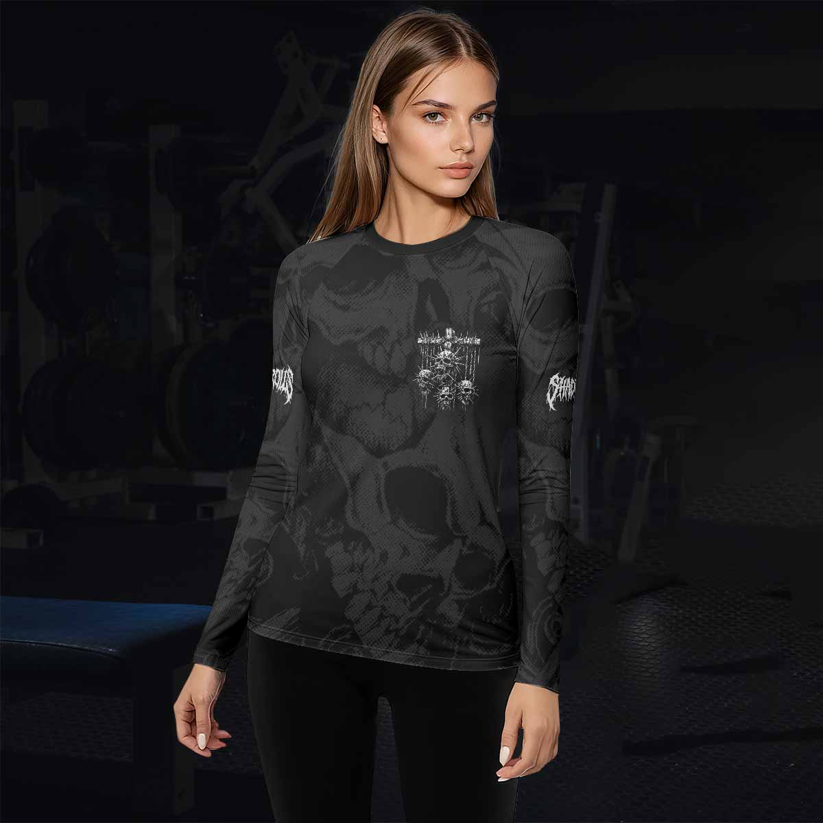 Necromancy Ritual Women's Rash Guard Long Sleeve - lifestyle view