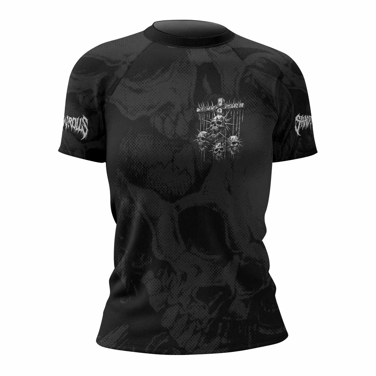 Necromancy Ritual Women's Rash Guard Short Sleeve - front view mockup 