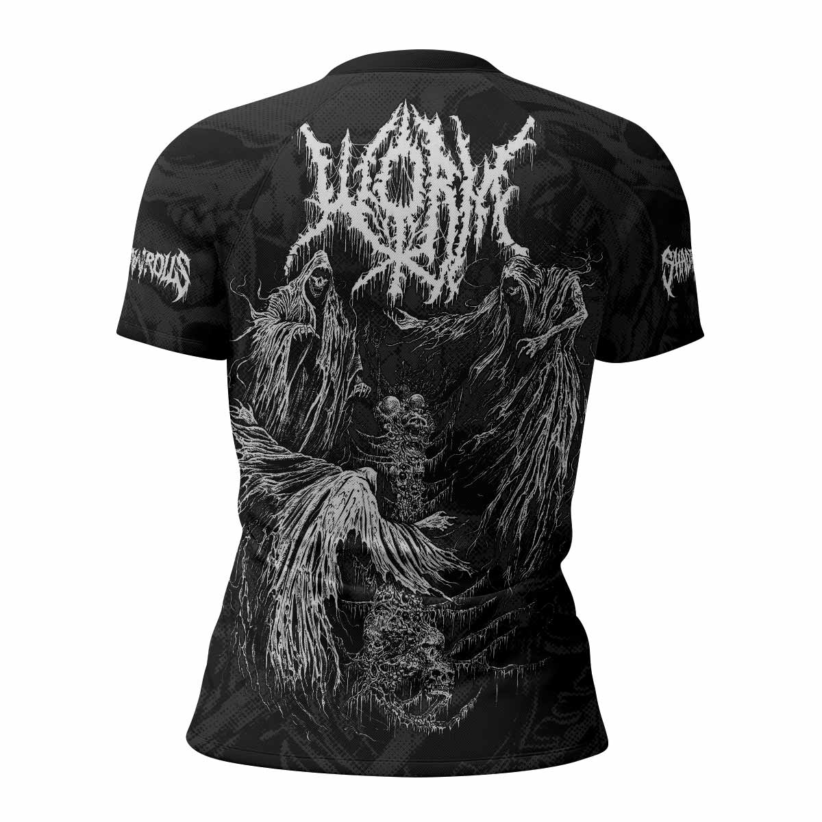 Necromancy Ritual Women's Rash Guard Short Sleeve - back view mockup 