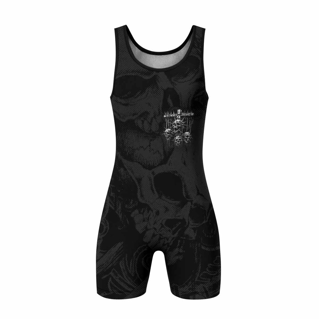 Necromancy Ritual Wrestling Singlet - front and back view