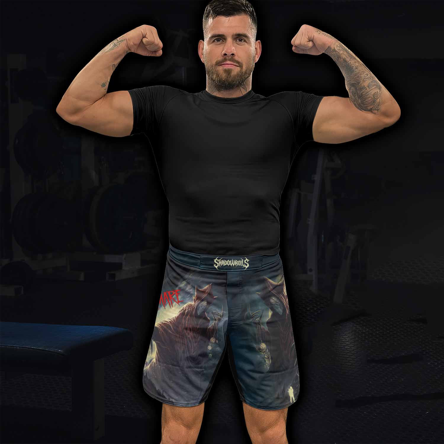 Nightmare Walker Fight Shorts - lifestyle view