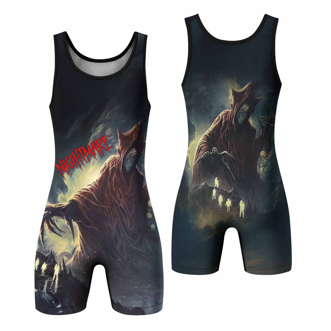 Nightmare Walker Wrestling Singlet - front and back view